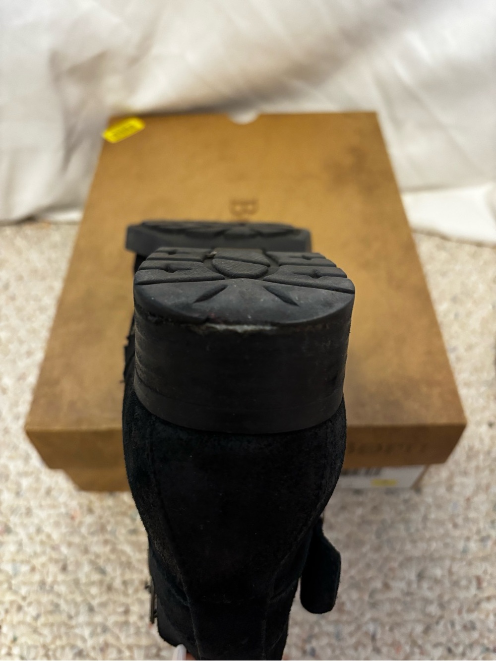 Born Trinculo Black Distressed Leather Buckle Moto Boots Bootie 8.5 - Picture 10 of 11